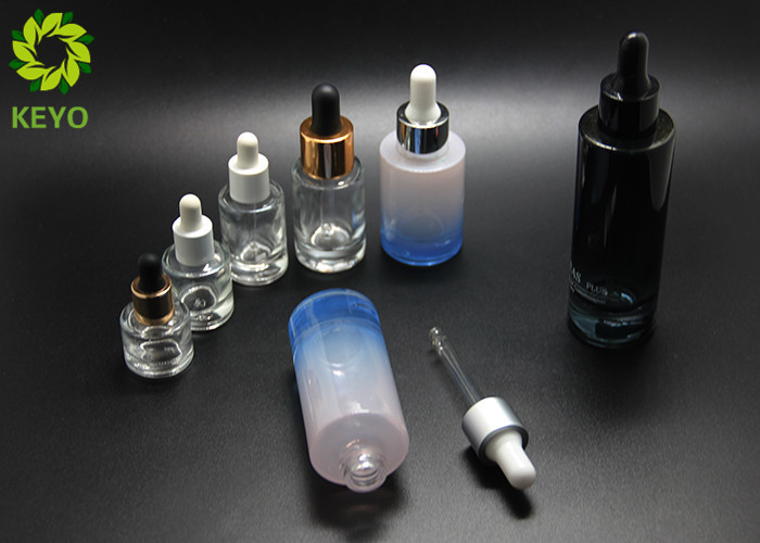 Transparent Black Color Essential Oil Bottles Bulk 50ml Round Thick Bottom