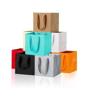 China 15x15x15 Plain Paper Shopping Bags wholesale