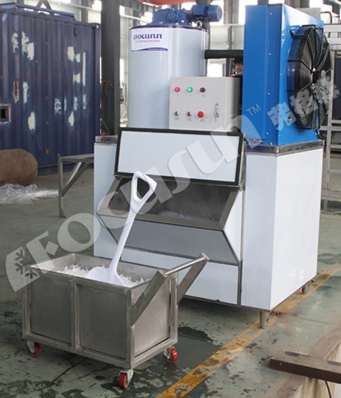 Brine System Block Ice Machine 1 Ton/Day With Ice Crusher And Water Cooling System