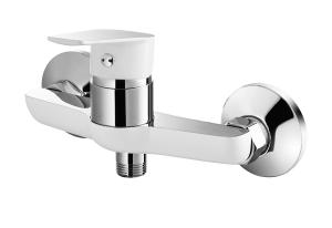 China All Pressure Single Lever Shower Mixer Faucet Half Chrome Half White wholesale
