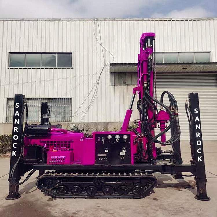 Diesel Engine Water Well Drilling Rig Machine 220m Depth Hydraulic Borehole Drilling Rig