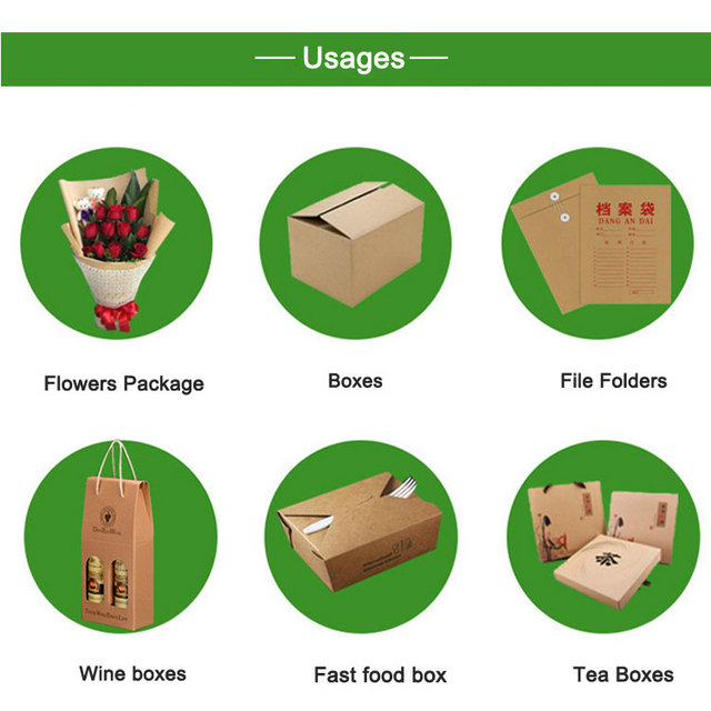 FSC Reporting Virgin Pulp High Quality 450gsm Brown Kraft Paper For Wrapping