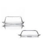 Factory Whosale High Quality Clear Glass Butter Dish Set