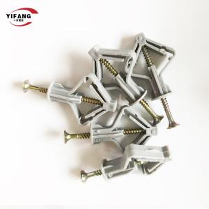 China Durable Drywall Rawl Plugs , Winged Plastic Anchors For Brick Anti Corrosion wholesale