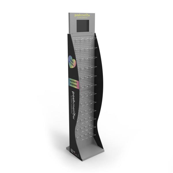 Retail Store PVC Display Stand Glove Display Rack Pegboard Display Stand With