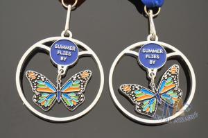 China Eco - Friendly Raw Material Cut Out Medals With Sublimated Ribbon wholesale