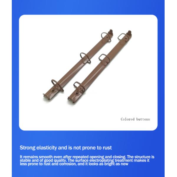 Metal Slant D shape Ring Binder clip 2.5 inch Silver A4 Metal clip for folders Ring Binder Mechanism STD280-3-65/36