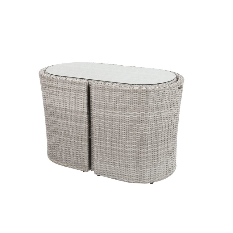 Small Space Solution Outdoor Bistro Set with W67 x D57 x H74cm Chair Size and Mail Packing