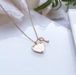 Gold Plated 925 Sterling Silver Neckalce Jewelry Pendant Heart Charm