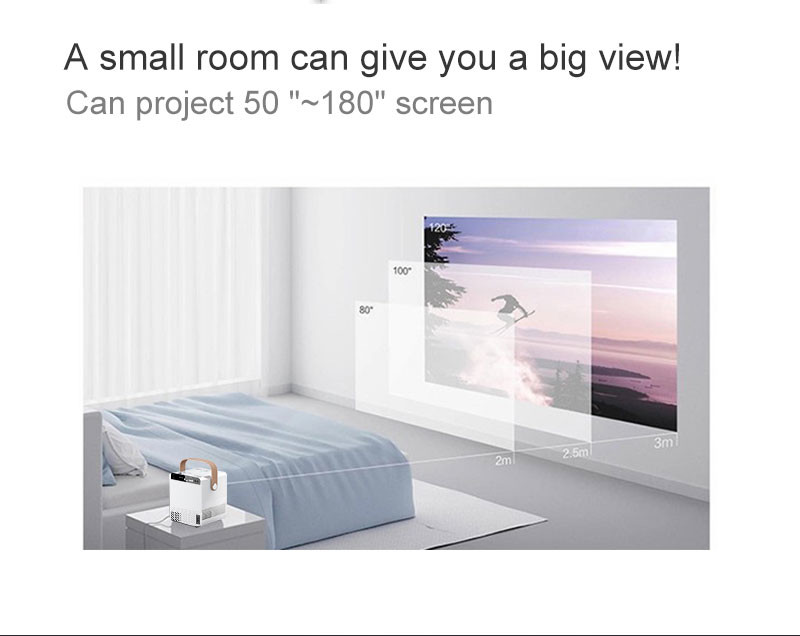 LCD Portable Multi Media Projector LED For Home Theater And Entertainment