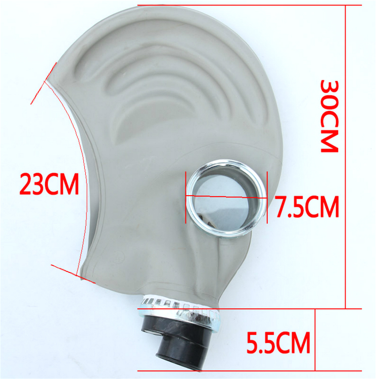 Silica Gel Safety Full Face Gas Mask 60*27*42cm Anti Virus
