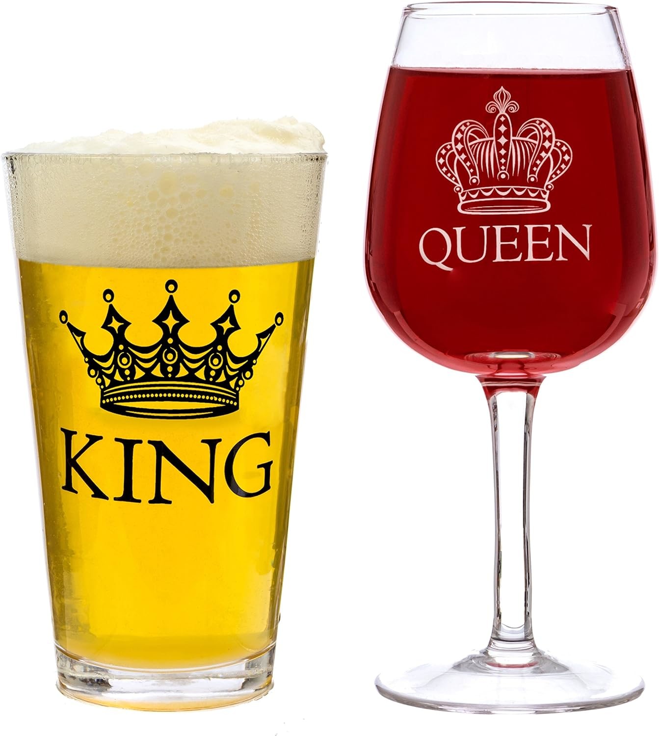 OEM Letter Print Wine Glass Gift Set Novelty Drinking Glassware