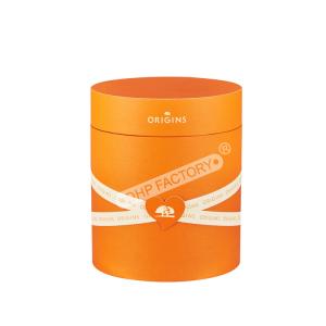 China Skincare Packaging Box Round Paper Gift Box With Raffia Grass wholesale