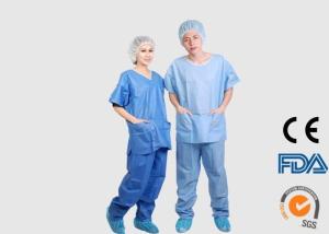 China Dust Proof Disposable Medical Scrubs , Anti Blood Disposable Dental Gowns wholesale