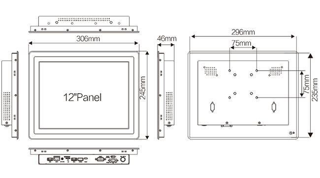 Android Embedded Fanless Industrial Panel PC With RK3399 CPU