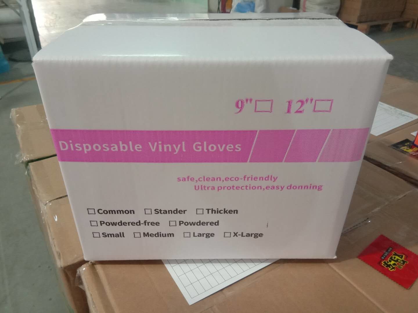 Cheap Food Service Cleaning Household Finger Powder Disposable Vinyl Gloves