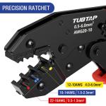 Black 10-20 AWG Wire Crimper Tool Insulated Nylon Multipurpose
