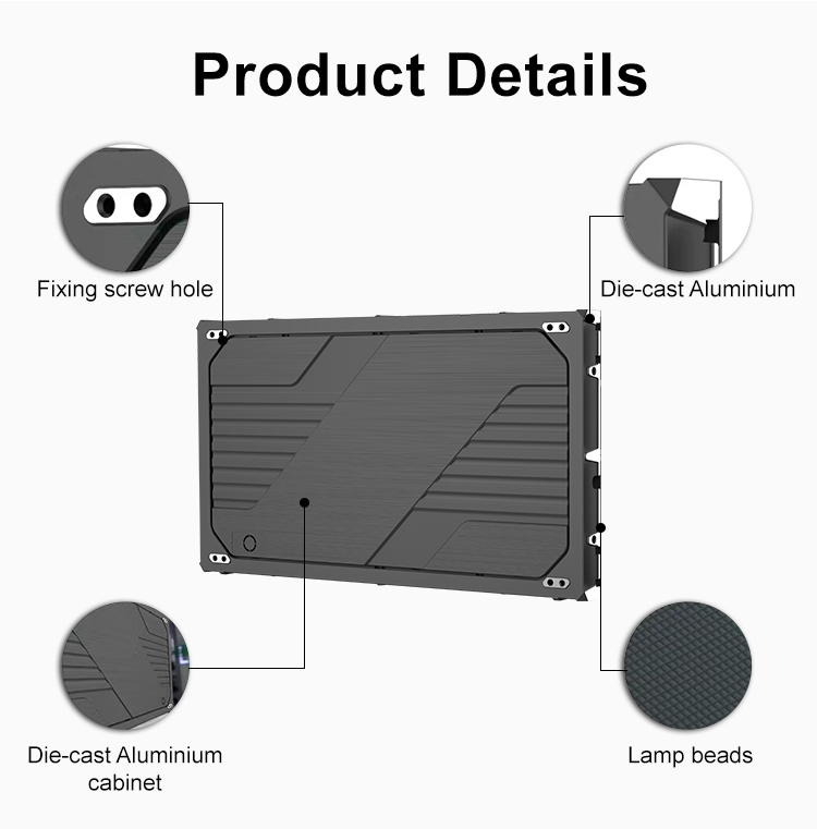 P1.25 Small Pitch LED Display 600x337.5mm Module Size Indoor LED Wall Display Panel
