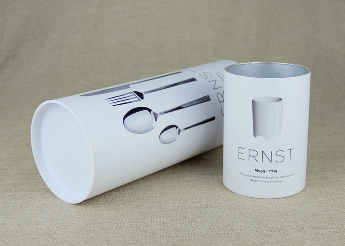 PP Lip Paper Cans Packaging White OEM Printing For Tableware Container