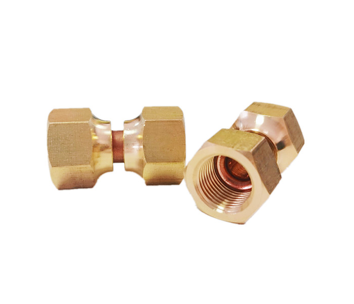 Brass Forged Swivel Nut Valve Connector 1/2" Flare X 1/2" Flare SAE 45 Degree