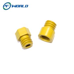 China Gold plastic CNC machining parts screws wholesale