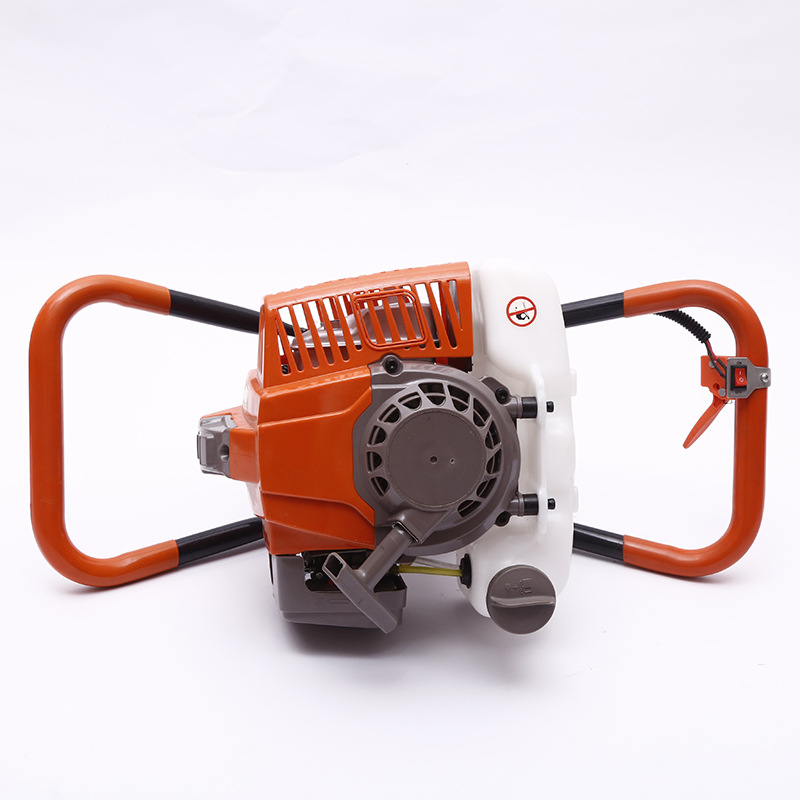 52cc Ground Digging Machine Petrol Gas Powered Post Hole Digger Borer 3Bits 2 Stroke