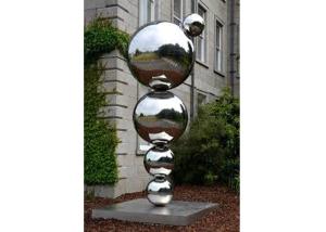 China Mirror Polished Stainless Steel Sculpture Modern Ball Sculpture For Outdoor wholesale