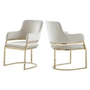China Metal Frame 54x58x84cm European Style Dining Chair 10kg with flannel seat cushion wholesale