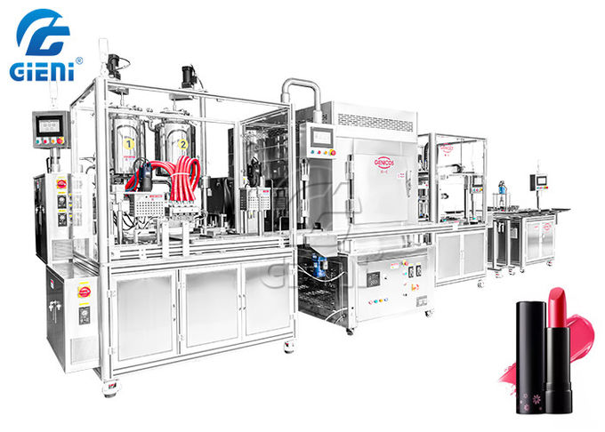 4 Nozzles One-Body Silicone Marble Lipstick Filling Production Line