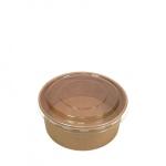 ODM/OEM Emballages Alimentaires Round Brown Biodegradable Eco-Friendly Take Away