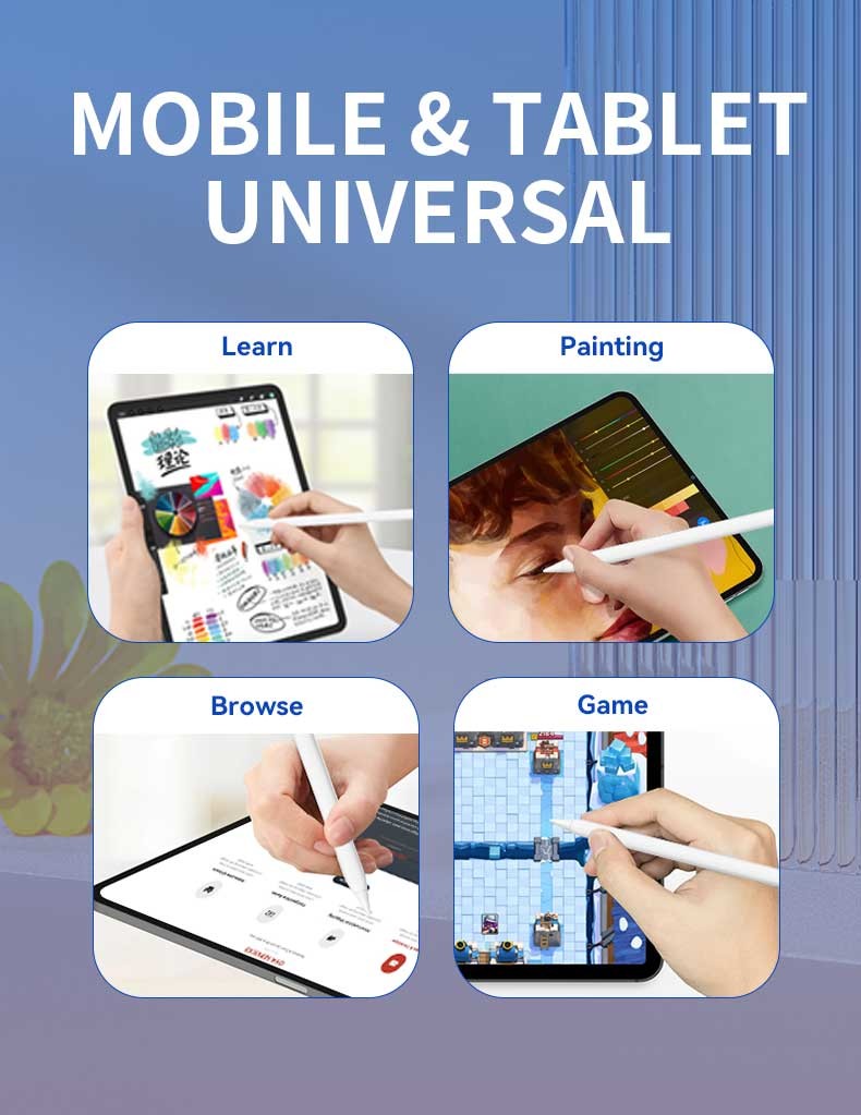 Bluetooth 4.2 Active Stylus Pencil For Ipad 1.45mm Tip 1.5 Hours Charging Time