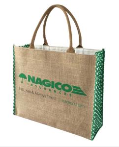 China Eco Friendly Promotional Shopping Bags , Customized Jute Tote Shopping Bag wholesale