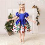 Children'S Dress Clothing Girls Fancy Christmas Dress Snowflake Printed Dresses