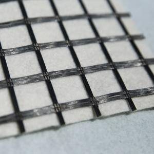 China Modified Bitumen Coated Glassfiber Geogrid 110-600gsm wholesale