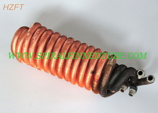 High thermal Finned Coil Heat Exchangers For Fuel Gas Condensers , Fan Coil Unit