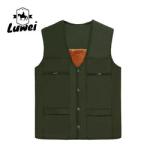 Winter China Oem Chest Bag Cargo Street Wear Warm Utility V-neck Waistcoat Knit