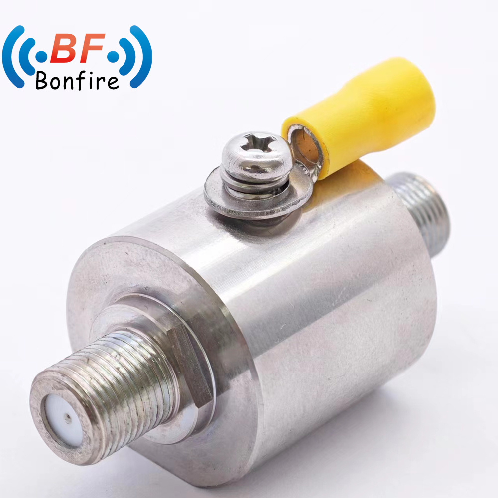 RF Arrester RF Male to Female Coaxial Surge Protector 698-3800MHz F Plug to F Jack for CCTV Lightning Protector Arrestor