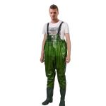 Green or Different Color 100% PVC Waist Fishing Waders Adjustable and Comfortabl