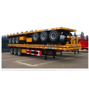 USED 3AXLES FLATBED SEMI TRAILER