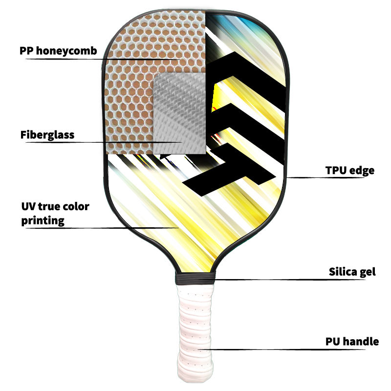 14mm PP Honeycomb Core Fiberglass Pickball Paddles for Performance in Outdoor and Indoor