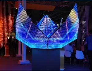 China Triangle Transparent Outdoor Advertising LED Screen Foldable wholesale