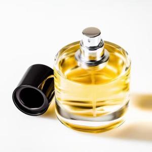 China 30 50ml Spray Perfume Bottle Buckle Thick Bottom Transparent Glass wholesale