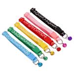 Adjustable Nylon Reflective Cat Dog Collar With Bell Paw Print Pet Supplies
