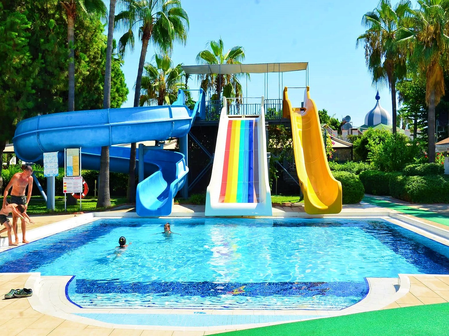 Outdoor Water Game Park Children Custom Equipment With Fiberglass Slide Set