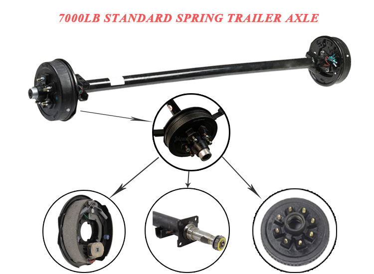 Light Trailer Stub Hub Spindle Axle Trailer Parts for Enhanced Trailer Performance
