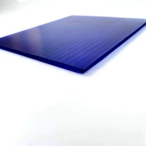 China PC Hollow Sheet 2 Faces UV Coated Circular Edge Amber Clear Roofing Sheet 8mm 10mm wholesale
