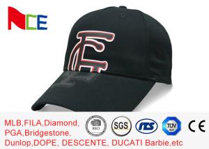 China FUN Black Color Company Baseball Caps , Rubberized Make Your Own Baseball Hat wholesale