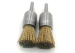 25mm OD Brass Coated Steel Wire Knot End Brush for Rust Removal