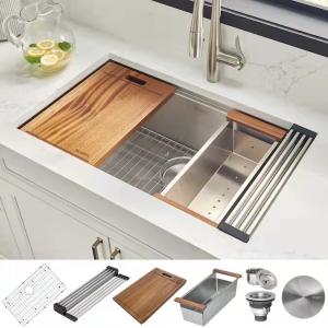 China Handmade 16 Gauge Stainless Steel Sink Undermount 304 9 In wholesale