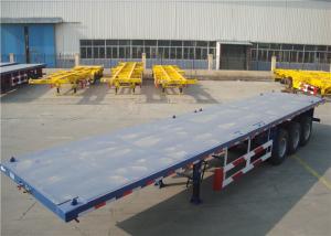 China Carbon Steel Flatbed Semi Trailer 40000kg With Dual Line Braking System wholesale